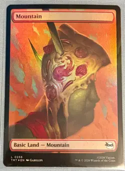Mountain #256 - Foil - Basic Land - MTG TMNT - NEAR MINT - Image 1
