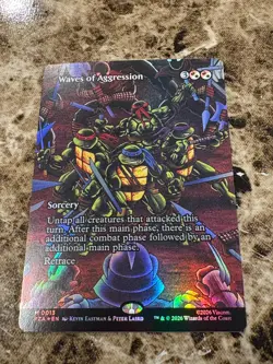 WAVES OF AGGRESSION Magic MTG Teenage Mutant Ninja Turtles Foil - Image 1