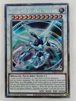 Yu Gi Oh - RA04-EN158 Shooting Quasar Dragon - Platinum Secret Rare - Image 1