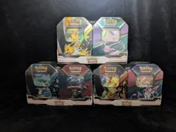 V Heroes 3x 2-Pack Tin Bundle Set Eevee Evolutions (Target 2023) Pokemon TCG - Image 1