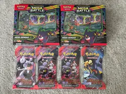 Pokemon TCG Mega Gengar Ex Battle Deck x2 + Destined Rivals Packs - Image 1