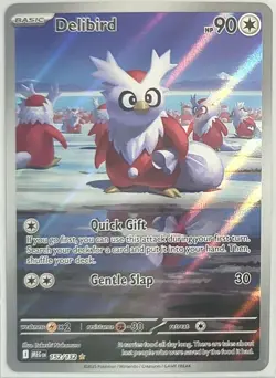 Pokemon TCG - Holofoil Delibird Illustration Rare 152/132 NM MEG - Image 1