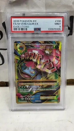2016 M VENUSAUR EX FULL ART XY EVOLUTIONS POKEMON TCG PSA 9 MINT #100 - Image 2