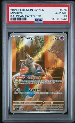 2024 POKEMON SVP EN-SV BLACK STAR PROMO #075 MIMIKYU PSA 10 - Image 1