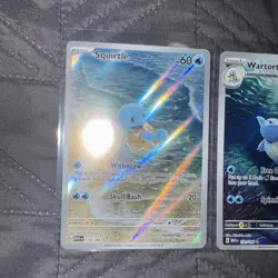 Complete Pokemon 151 Starter Evolutionary Line NM Squirtle Wartortle Blastoise - Image 2