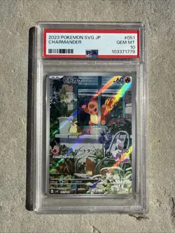 2023 POKEMON SVG JAPANESE #051 CHARMANDER PSA 10 - Image 1
