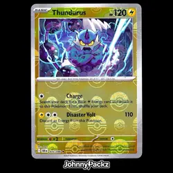 Thundurus 033/086 - 2025 Black Bolt Masterball Pattern Holo - Pokemon Card NM - Image 1