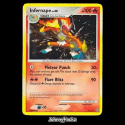 Infernape 5/130 - 2007 Diamond & Pearl Holo Rare - Pokemon Card HP - Image 1