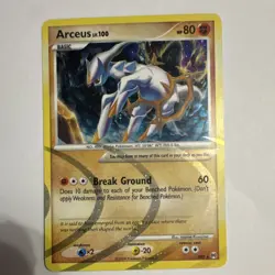 Pokemon TCG Arceus AR8 Arceus Holo Rare Basic 80 HP 2009 Card English - Image 1