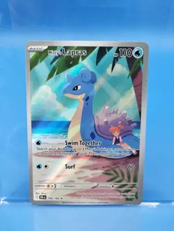 Pokemon TCG Misty's Lapras Destined Rivals 194/182 Illustration Rare Card - Image 1