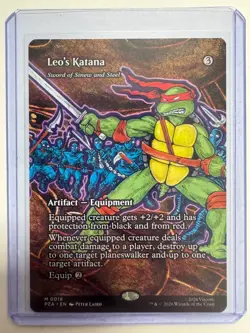 Leo's Katana - Sword of Sinew and Steel (Borderless) Non-Foil #0018 TMNT NM MTG - Image 1
