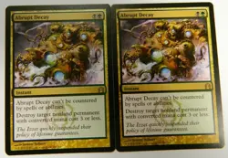 MTG Abrupt Decay x2 Return To Ravnica Rare Excellent - NM Condition - Image 1