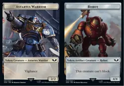 MTG Astartes Warrior (001) // Robot Double-Sided Token, NM-Mint, English Univers - Image 1