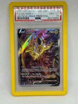 2022 POKEMON SWSH BLACK STAR PROMO #183 FULL ART/JOLTEON V PSA 10 see Desription - Image 1