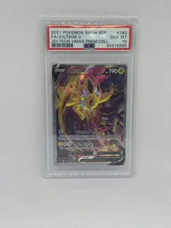 2022 POKEMON SWSH BLACK STAR PROMO #183 FULL ART/JOLTEON V PSA 10 see Desription - Image 3