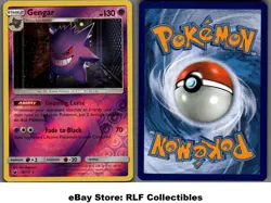 2017 Pokemon, S&M Crimson Invasion, #38/111 Gengar, Reverse Holo Rare - Image 1