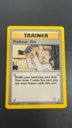 Professor Elm 96/111 Uncommon Neo Genesis Pokemon Near Mint - Image 1