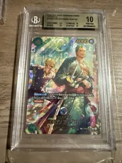 2026 One Piece Egghead Crisis JPN PRB02006 Roronoa Zoro SP BGS 10 PRISTINE - Image 1