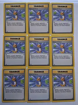 Gust of Wind 93/102 Base Set Lot 9 Cards MP-HP - Image 1