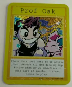 Pluto Coco Mini Card #42 Holo Professor Oak with Nidoran by tiredbutwoke_ - Image 2