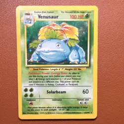 Pokemon TCG Venusaur Base Set 15/102 Holo Rare 100 HP English Card - Image 1
