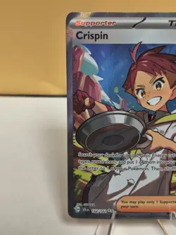 Pokemon TCG Crispin Full Art Trainer Holo Card 164/142 Stellar Crown Free Ship! - Image 5