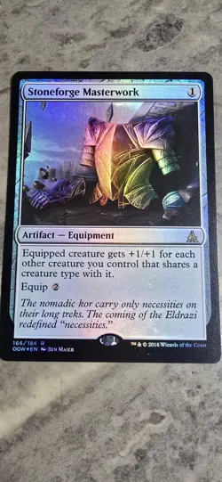 Stoneforge Masterwork Oath of the Gatewatch Foil Artifact Equipment Rare MTG NM - Image 1