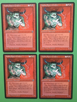 Magic the Gathering MTG HOMELANDS ANABA SPIRIT CRAFTER X 4 LP/EX R 1995 NICE! - Image 1