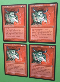 Magic the Gathering MTG HOMELANDS ANABA SPIRIT CRAFTER X 4 LP/EX R 1995 NICE! - Image 2