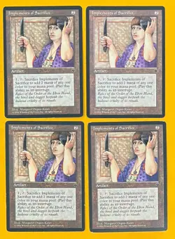 MTG IMPLEMENTS OF SACRIFICE (x4) Fallen Empires (OldManMTG 010-506) - Image 1