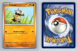 Cubone #72/142 SV Stellar Crown 2024 Common Pokemon TCG Card - Image 1