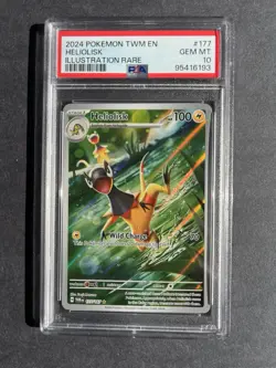 Pokemon TCG Heliolisk Twilight Masquerade Illustration Rare Holo #177/167 PSA 10 - Image 1
