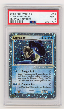 2003 Pokemon EX Ruby & Sapphire Lapras ex Holo 99 PSA 9 MINT - Image 1