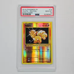 2016 Pokemon XY Evolutions #14 Vulpix Reverse Foil PSA 10 - Image 1