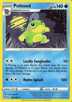 2022 Pokemon Lost Origin #032/196 Politoed - Image 1