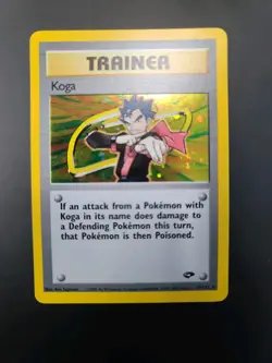 Pokemon Koga 19/132 Gym Challenge Holo Rare W/ SWIRL NM condition - Image 1