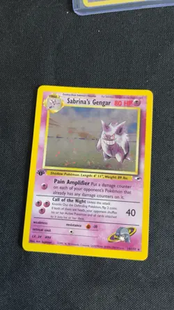 Pokemon Sabrina's Gengar 1st Edition Holo Rare Gym Heroes 14/132 80HP - Image 1