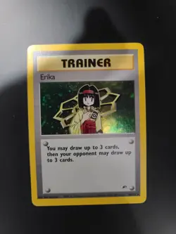 Pokemon Erika 16/132 Gym Heroes Holo Rare W/SWIRL STARS - Image 1