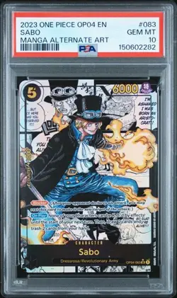 2023 ONE PIECE OP04-KINGDOMS OF INTRIGUE #083 SABO MANGA PSA 10 (Q282 - Image 1