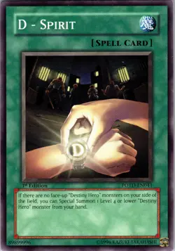 Yu-Gi-Oh TCG D - Spirit POTD-EN041 1st Edition Regular Common Card NM - Image 1
