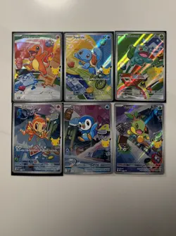 Pokemon 2026 First Partner Illustration Collection Series 1 Promos Set 6 Cards - Image 1