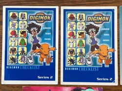 Lot of 6 DIGIMON Cards, Zudomon, Andromon, 2 Battle Cards, 2 Checklists, 2000 - Image 2