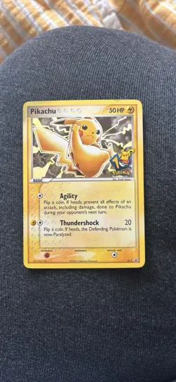 Pokemon Pikachu 10th Anniversary Black Star Promo Card #012 2006 - Image 2