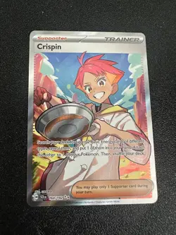 CRISPIN Stellar Crown 164/142 Full Art Ultra Rare Pokemon Card Holo - NM/M - Image 1