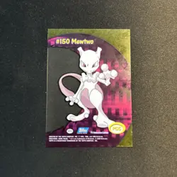 Topps Pokemon Card PC5 MEWTWO #150 Animation Edition Transparent Clear TCG - Image 2