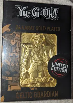 Yu-Gi-Oh! Metal Replica Card Celtic Guardian 24karat Gold Plated Limited Edition - Image 5