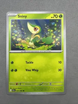 Pokemon TCG * SV Black Bolt 001/086 Snivy Common * FRESH PK - Image 1
