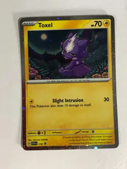 Pokemon TCG Promo SVP 119 Holographic Toxel w Swirl Near Mint - Image 1