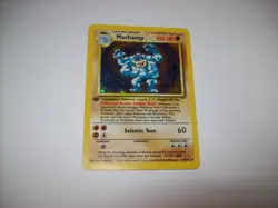 Pokemon Machamp 1st Edition Holo Base Set 8/102 100 MP Free Ship & Tracked - Image 1