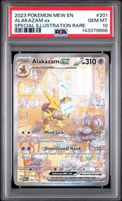 PSA 10 Alakazam EX 201/165 Pokemon Scarlet Violet 151 Special Illustration Rare - Image 1